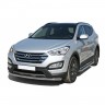 Защита переднего бампера «Труба» (d63,5) для Hyundai Santa Fe (2012-2016)(Окрашенное) купить недорого с доставкой в Тихвин