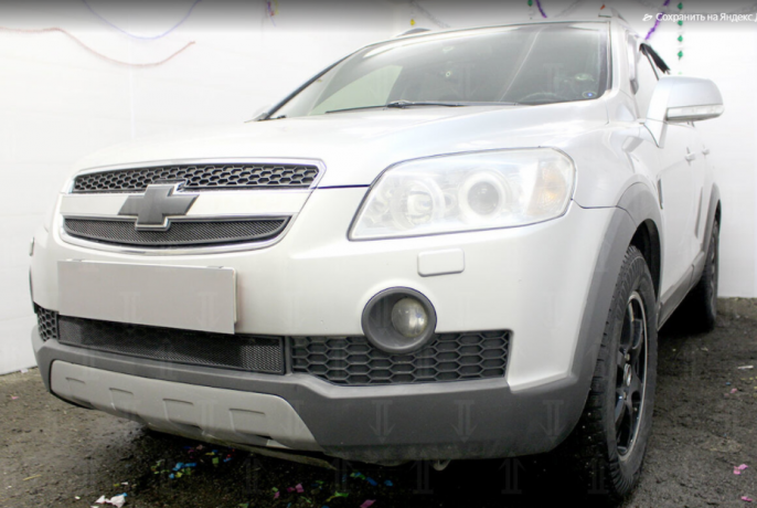 Защита радиатора "Standart" Chevrolet Captiva (2006-2011) низ, чёрная купить недорого с доставкой в Тихвин