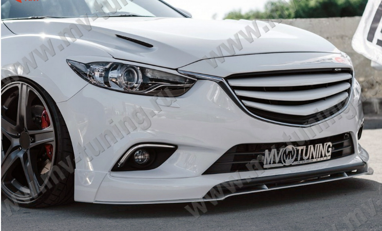 Сплиттер переднего бампера под клыки № 1 "SkyActivSport" для Mazda 6 (2013-н.в.) купить недорого с доставкой в Тихвин
