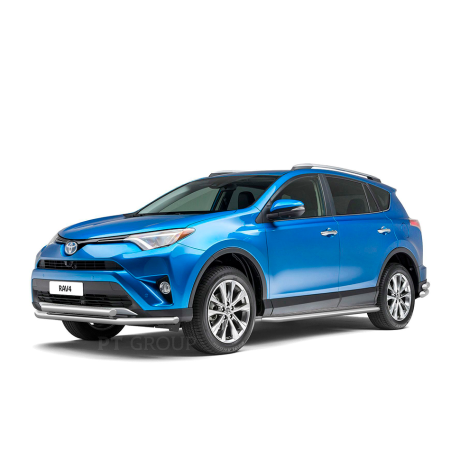 Защита переднего бампера двойная d63/63мм (НПС) Toyota RAV4 (2013-2018 г.в.) купить недорого с доставкой в Тихвин