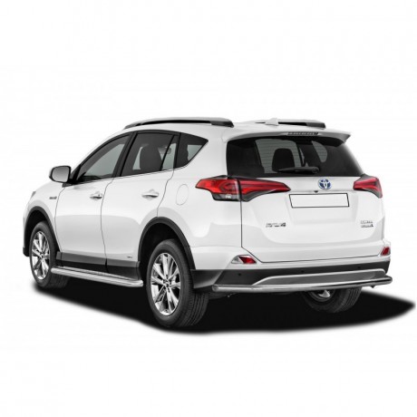 Защита порогов с алюминиевым листом (d63,5) для Toyota RAV4 рестайлинг, (2015-н.в.)(Окрашенное) купить недорого с доставкой в Тихвин