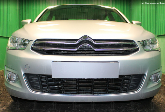 Защита радиатора "Standart" Citroen C-Elysee (2012-2017) чёрная купить недорого с доставкой в Тихвин