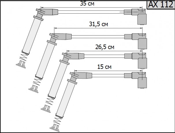 Провода высоковольтные для Ford Fiesta 1.3 (1319060,1319061,1319062,1319063) купить недорого с доставкой в Тихвин