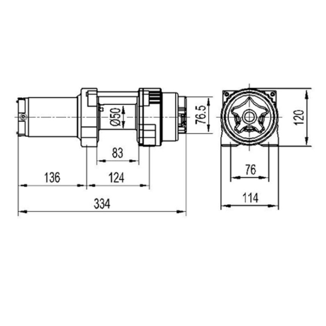 Лебедка для квадроцикла "Master Winch" Х3500S, электрическая, с синтетическим тросом, 12В купить недорого с доставкой в Тихвин