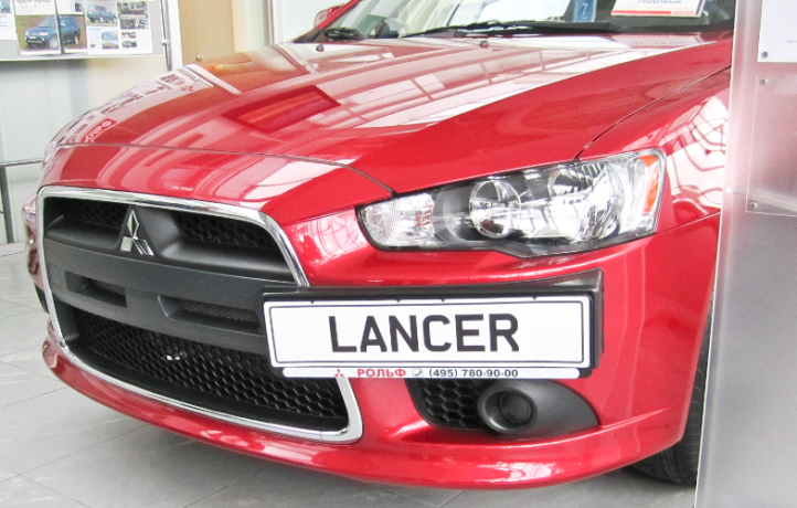 Рамка под номер на передний бампер для Mitsubishi Lancer X (2010-2016) купить недорого с доставкой в Тихвин
