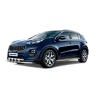 Защита переднего бампера двойная с пластинами d63/63мм (НПС) KIA Sportage (2016-н.в.) купить недорого с доставкой в Тихвин