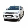 Защита порогов с алюминиевым листом (d63,5) для Toyota Hilux pickup (2017-н.в.)(Окрашенное) купить недорого с доставкой в Тихвин
