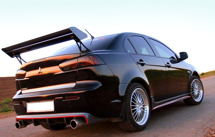 Накладки на пороги "2.0" для Mitsubishi Lancer X (2007-2016) купить недорого с доставкой в Тихвин