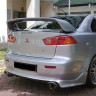 Накладка (юбка) заднего бампера "Zodiak" var №2 (двойной выхлоп) для Mitsubishi Lancer X (2007-2016) купить недорого с доставкой в Тихвин