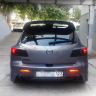Накладки (клыки) на задний бампер Mazda 3, хэтчбэк (2003-2009), глянец купить недорого с доставкой в Тихвин