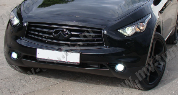 Накладки на фары (реснички) var №1 для Infiniti FX (2nd generation)(2008-2013) купить недорого с доставкой в Тихвин