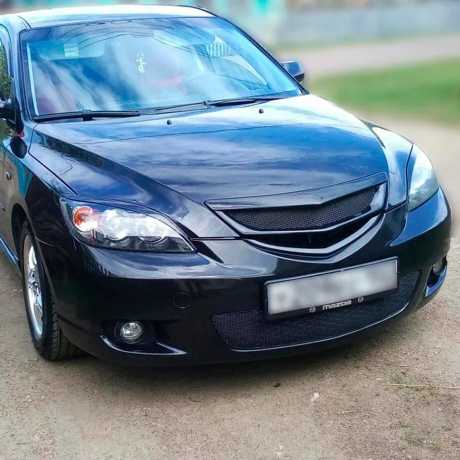 Накладки на фары (реснички) "Длинные" для Mazda 3 хэтчбэк (2003-2009) купить недорого с доставкой в Тихвин