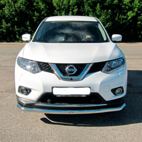 Защита переднего бампера одинарная d63мм (НПС) Nissan X-Trail (2015-н.в.) купить недорого с доставкой в Тихвин