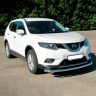 Защита переднего бампера одинарная d63мм (НПС) Nissan X-Trail (2015-н.в.) купить недорого с доставкой в Тихвин