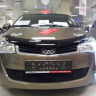 Защита радиатора "Standart" Chery Bonus, Very (2011-2016) чёрная купить недорого с доставкой в Тихвин