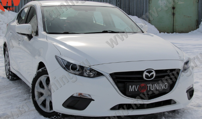 Накладки на фары (реснички) var №2 для Mazda 3 (2013-2016) купить недорого с доставкой в Тихвин
