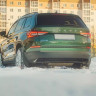 Имитация насадок глушителя SILVER (серебристый глянец) для Skoda Kodiaq (2016-н.в.) купить недорого с доставкой в Тихвин